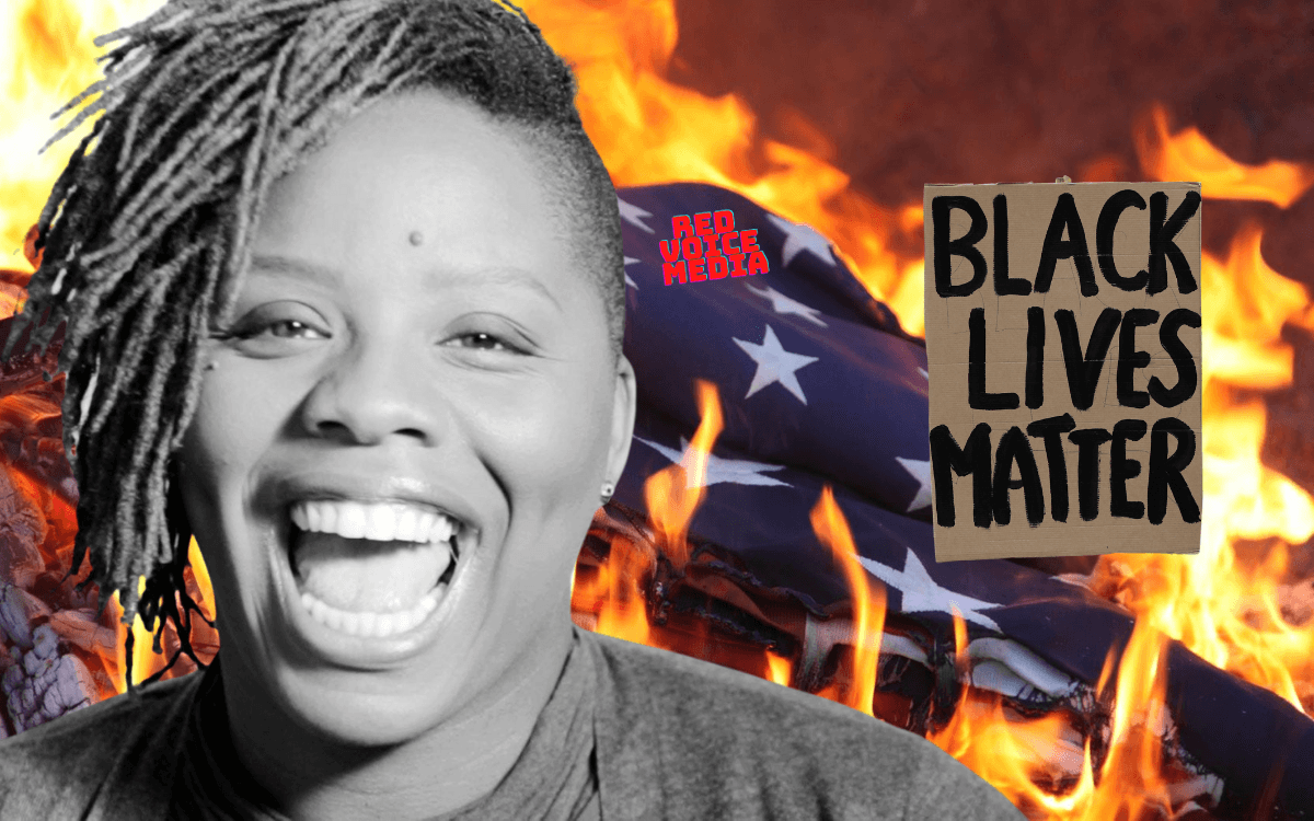 Marxist BLM Co Founder Calls For Burning of U.S. Flag Because It's A Hate Symbol