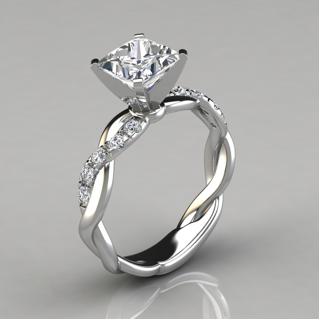 Princess Cut Moissanite Engagement Rings | Forever Moissanite
