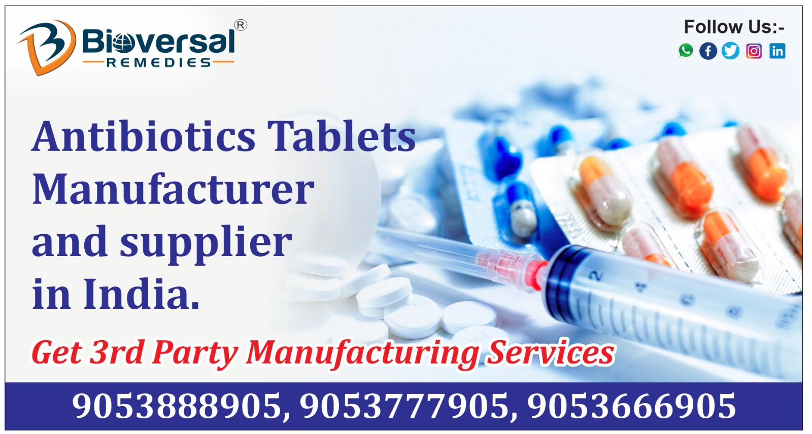 Antibiotics Tablets Manufacturer And Supplier in India