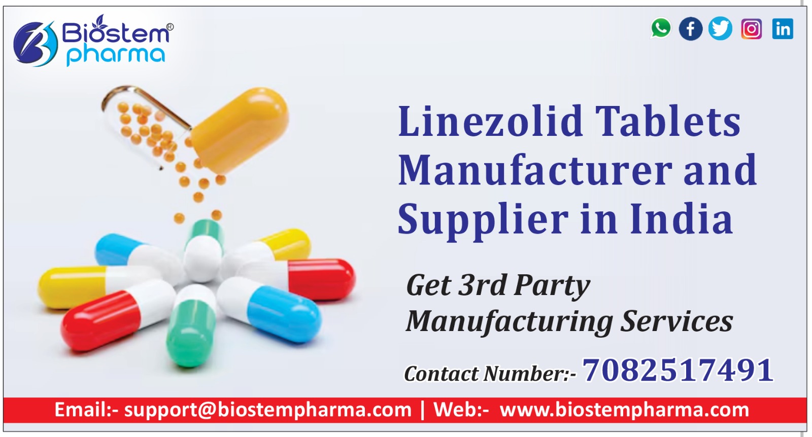 Linezolid tablets manufacturer and supplier in India