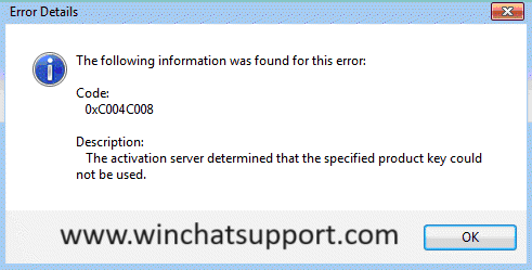 How to fix Windows Activation Error Code 0xc004c008