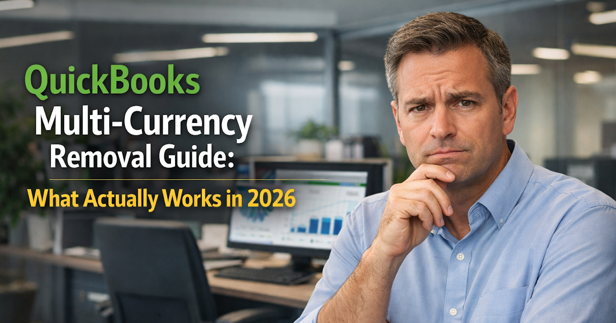 QuickBooks Multi-Currency Removal Guide: What Actually Works in 2026