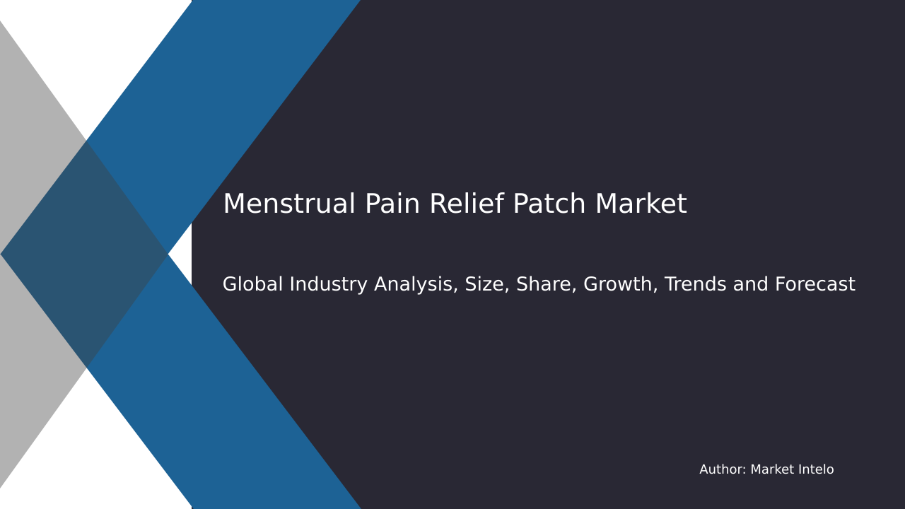 Menstrual Pain Relief Patch Market Research Report 2033