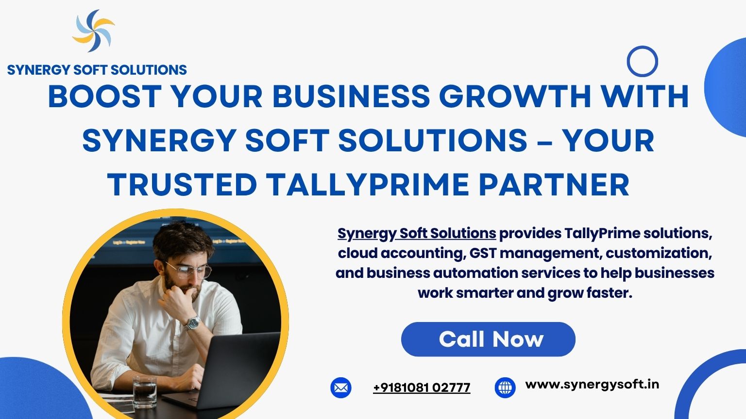 Boost Your Business Growth with Synergy Soft Solutions – Your Trusted TallyPrime Partner - Blog Synergy soft Solutions