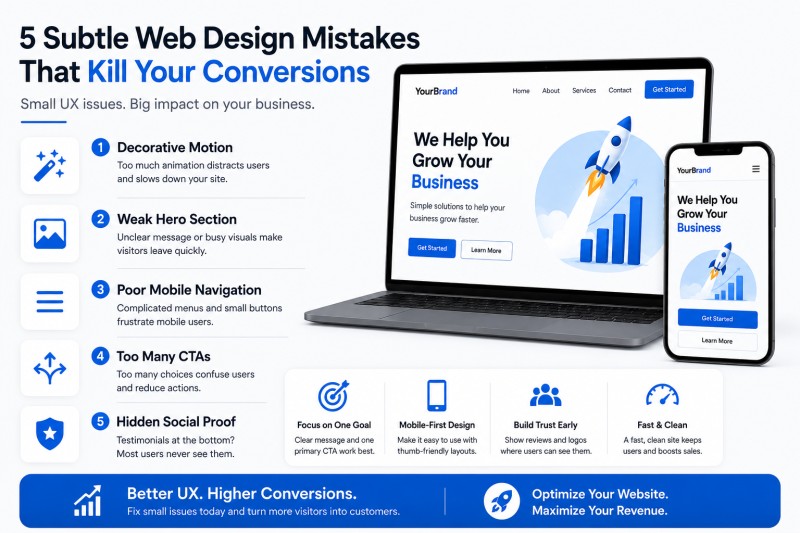 5 Subtle Web Design Mistakes That Are Quietly Killing Your Conversion Rate